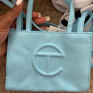 Telfar: Pool blue mini shopper